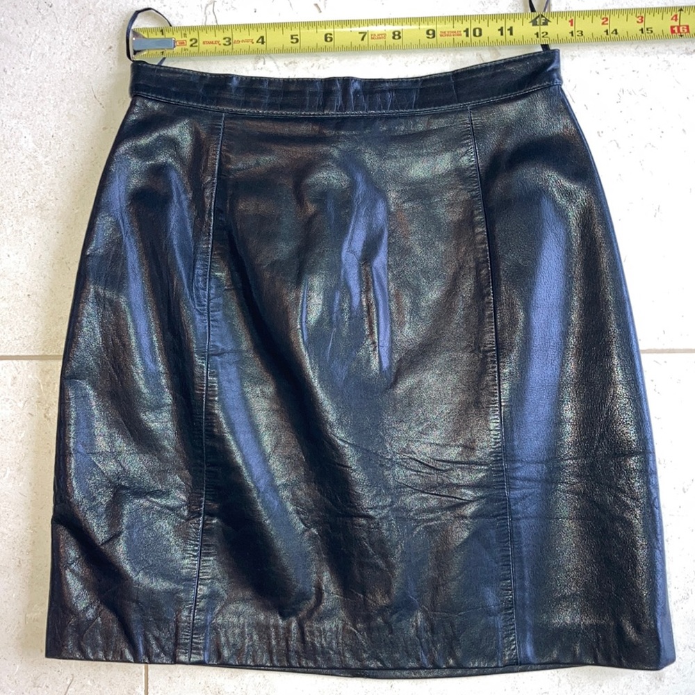 Vintage leather lined skirt